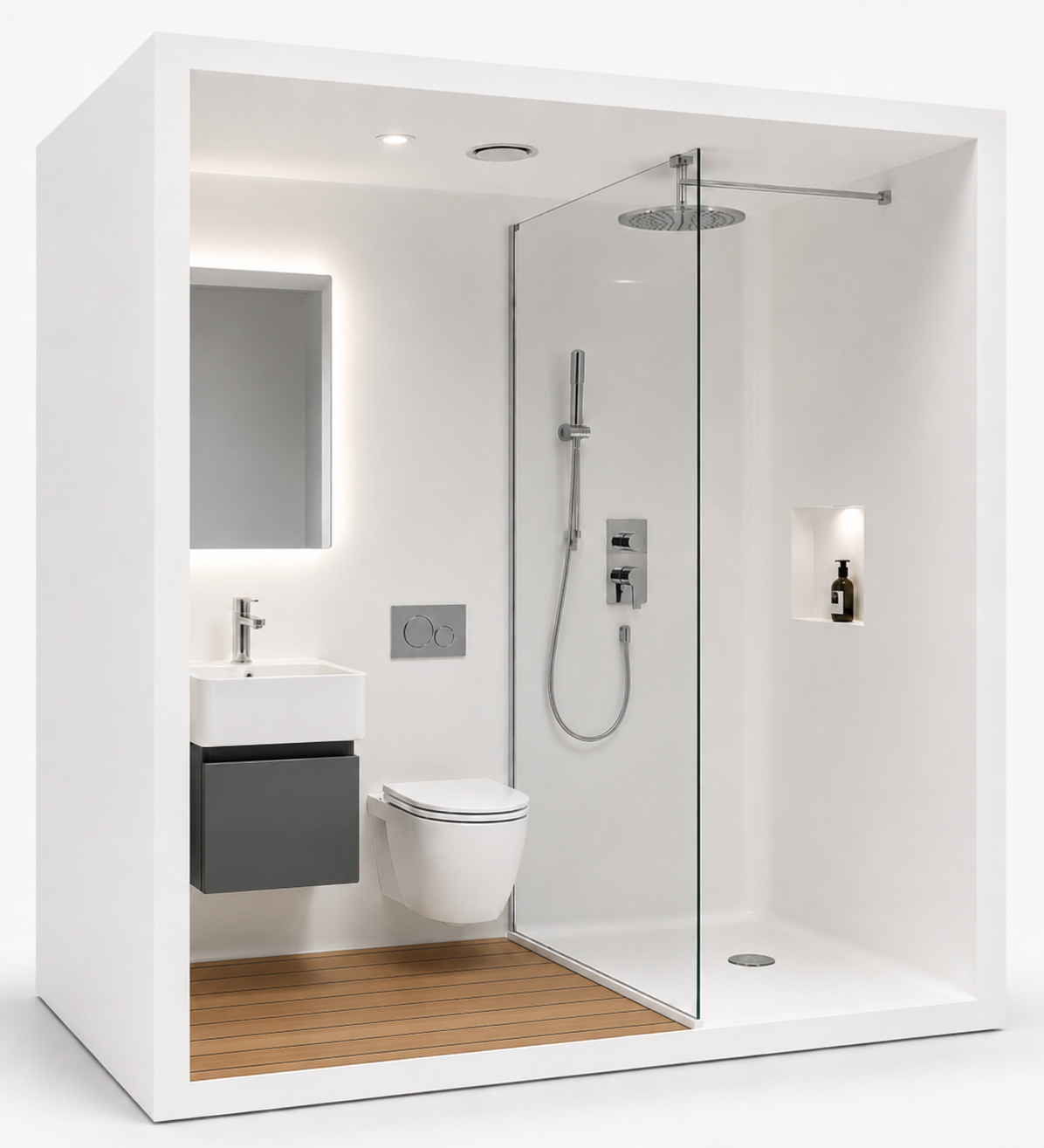 One-piece seamless GRP pods
