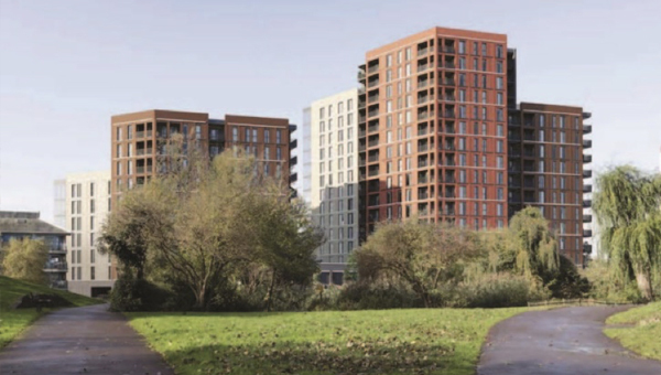 Architectural visualisation of the 164 Trundleys Road development in London
