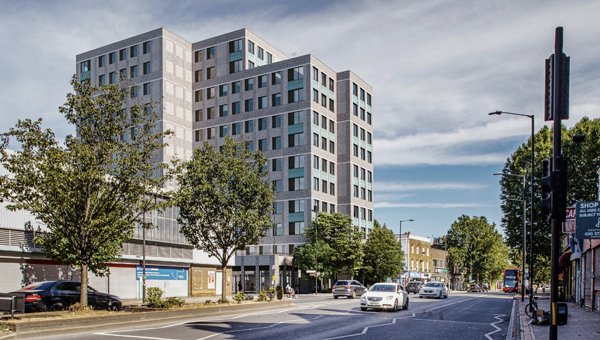 Architectural visualisation of the 671-679 Old Kent Road development in London