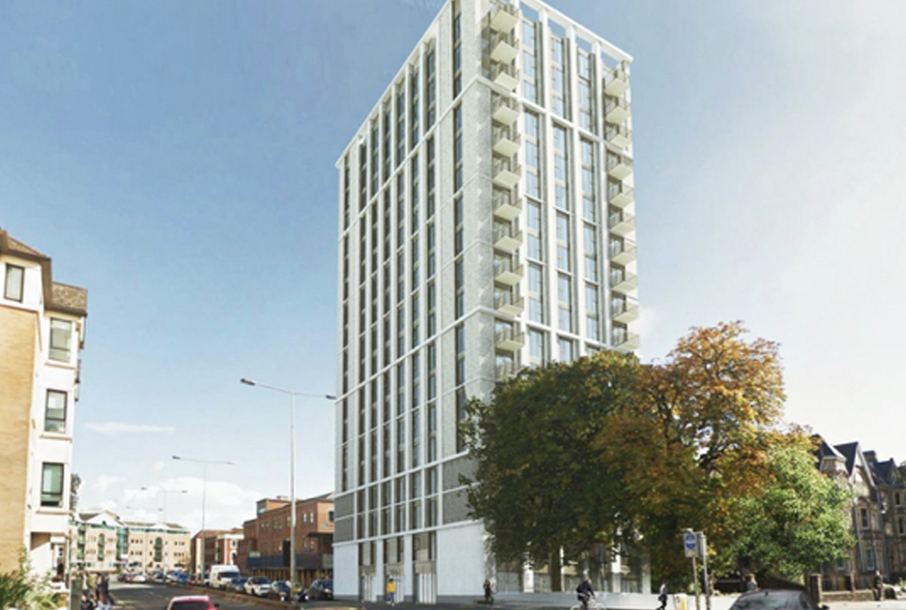 Project image for the Bradley Court development in Cardiff