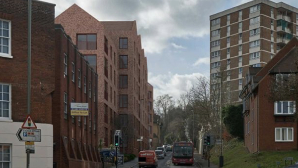 Architectural visualisation of the Guildford Plaza development in Guildford