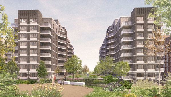 Architectural visualisation of the Plumstead - Plot 4, 5 & 6 development in West Thamesmead