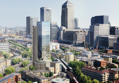 Project image for the Premier Inn - 82 West India Dock Road development in London