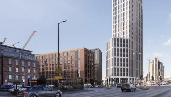 Architectural visualisation of the Queens Road development in Nottingham