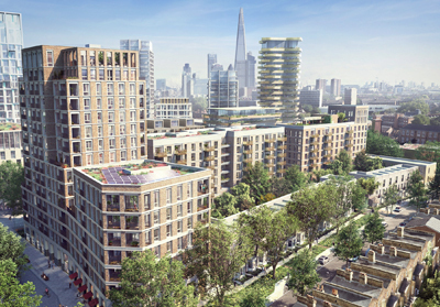 Project image for the South Gardens development in London