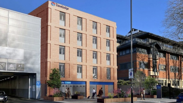 Architectural visualisation of the Travelodge development in Chiswick