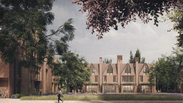 Architectural visualisation of the University College development in North Oxford